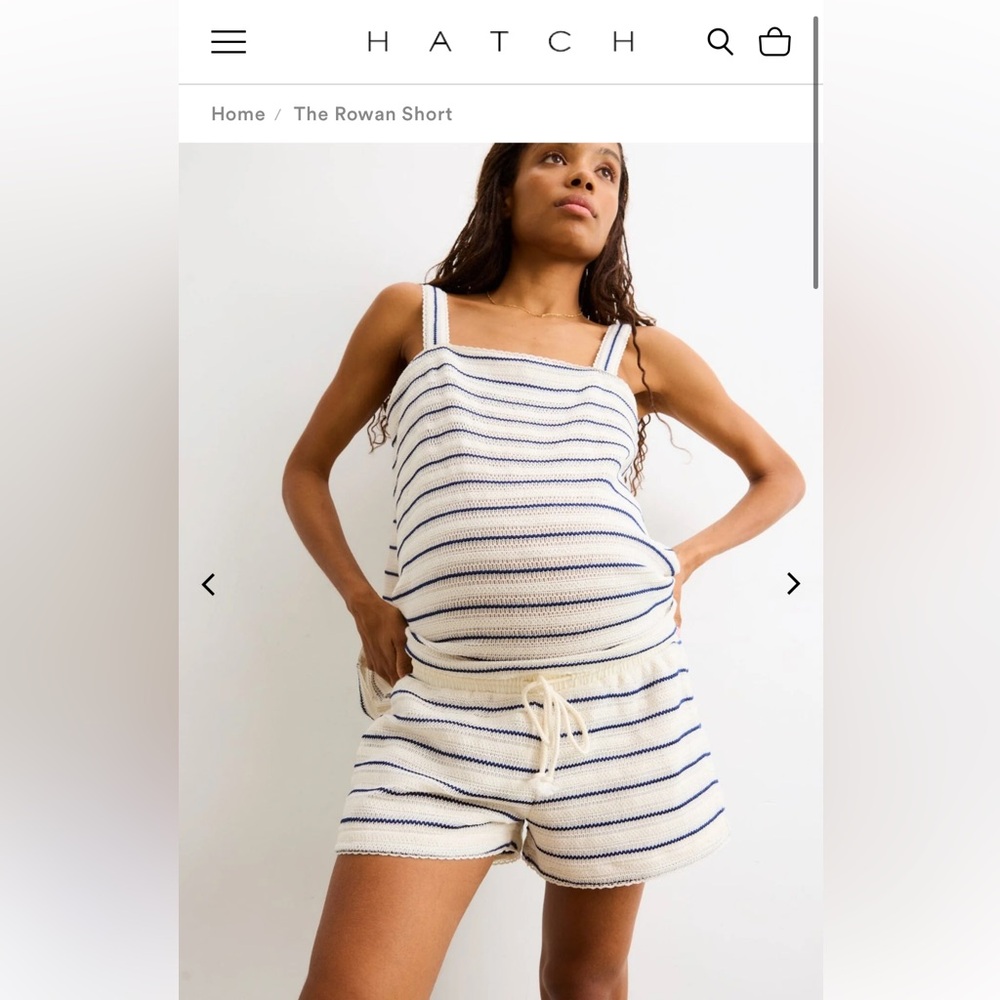 Like new Hatch Maternity Ellis Tank + Rowan Shorts set (top sz 0 / shorts sz 1)